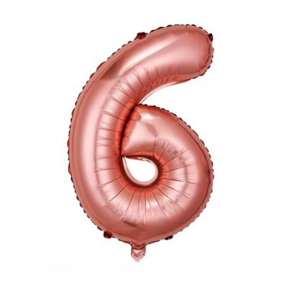 Воздушный шар в виде цифры 6 розовое золото,32 дюйма, фольгированый, для праздника дня рождения,годовщин Каменец-Подольский