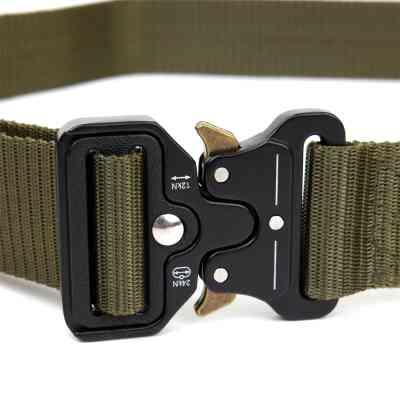 Ремень Vintage Текстильный с черной пряжкой Хаки (20549) Винница