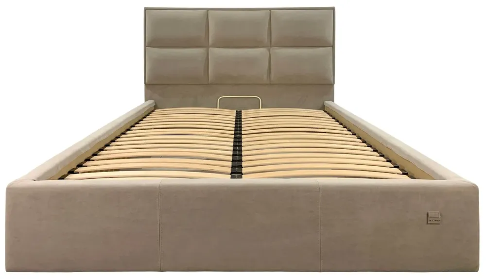 Ліжко Sheffield 2 Comfort 140 х 190 см З підйомним механізмом та нішою для білизни Сірий Київ - фото 1