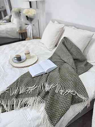 Vladi Плед Vladi 140x200 см из 100% вовни вівці з Нової Зеландії зелений Киев