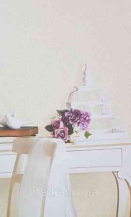 Шпалери вінілові на флізеліні AdaWall Signature1.06х10 точки маленькі круги структурні сріблясті 3д Київ