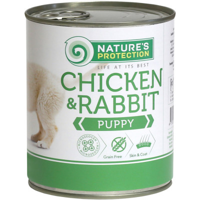 Консерви для собак Nature&apos;s Protection Puppy Chicken&amp;Rabbit 800 г (KIK45091) Вінниця - фото 1