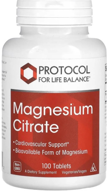 Магній цитрат, Protocol for Life Balance Magnesium Citrate 100 таб Київ - фото 1