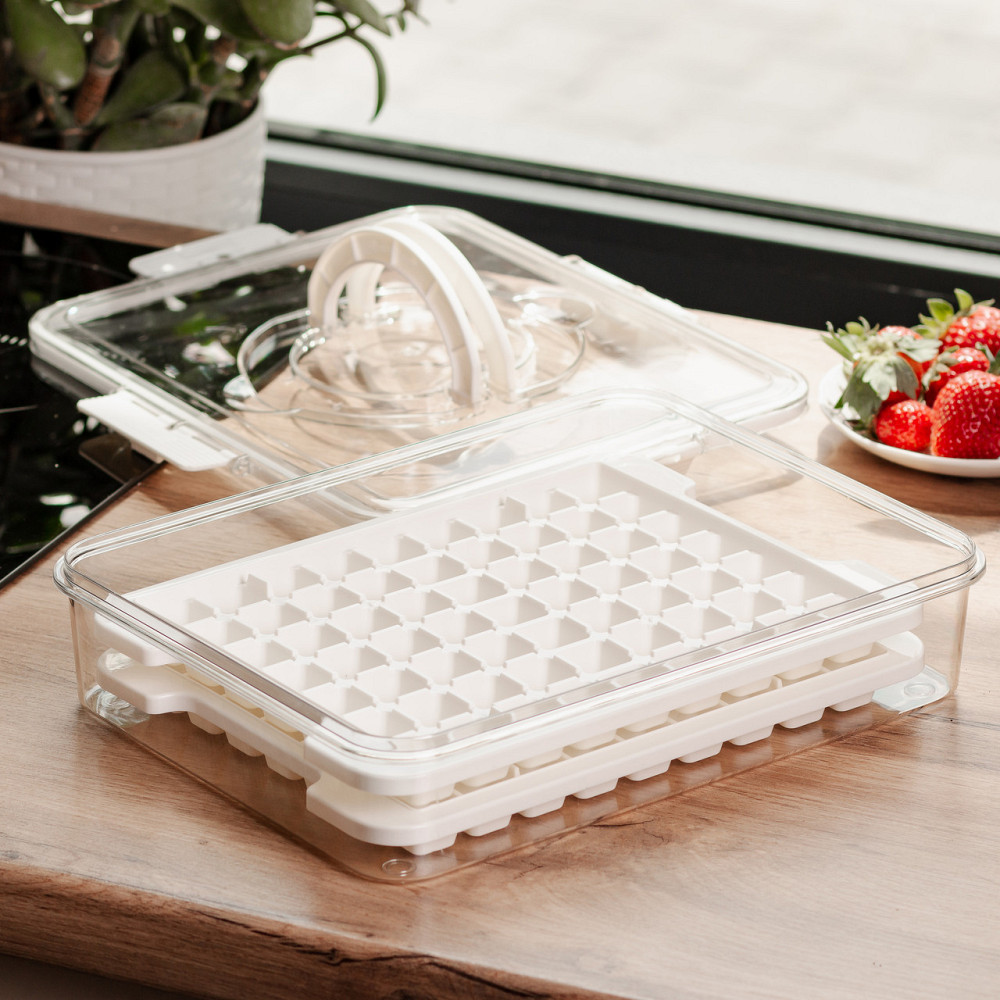 Контейнер для льда 126 ячеек, бежевый 30.5х24 см Киев - изображение 9