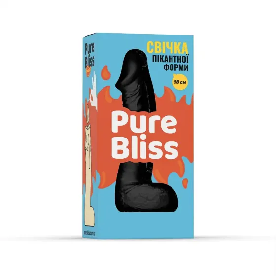 Свічка у вигляді члена Pure Bliss BIG Black 18 см Львів