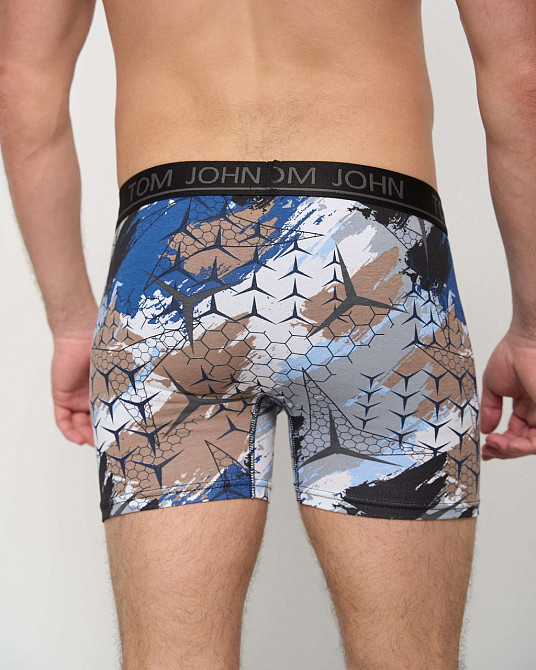 Труси-шорти чоловічі однотонні Сіро-коричневі — Tom John 2200-28 XL Київ - фото 5