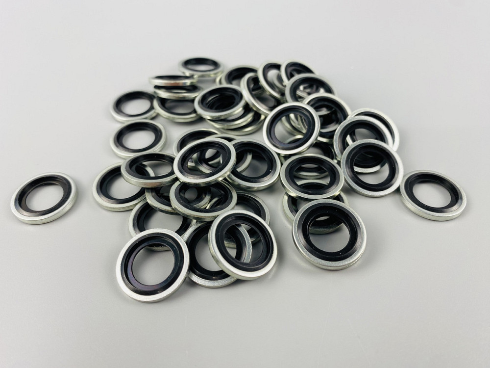 Шайба з гумовим кільцем NBR всередині 14 мм, для гідравліки, олії, води, повітря. Мукачево - фото 3