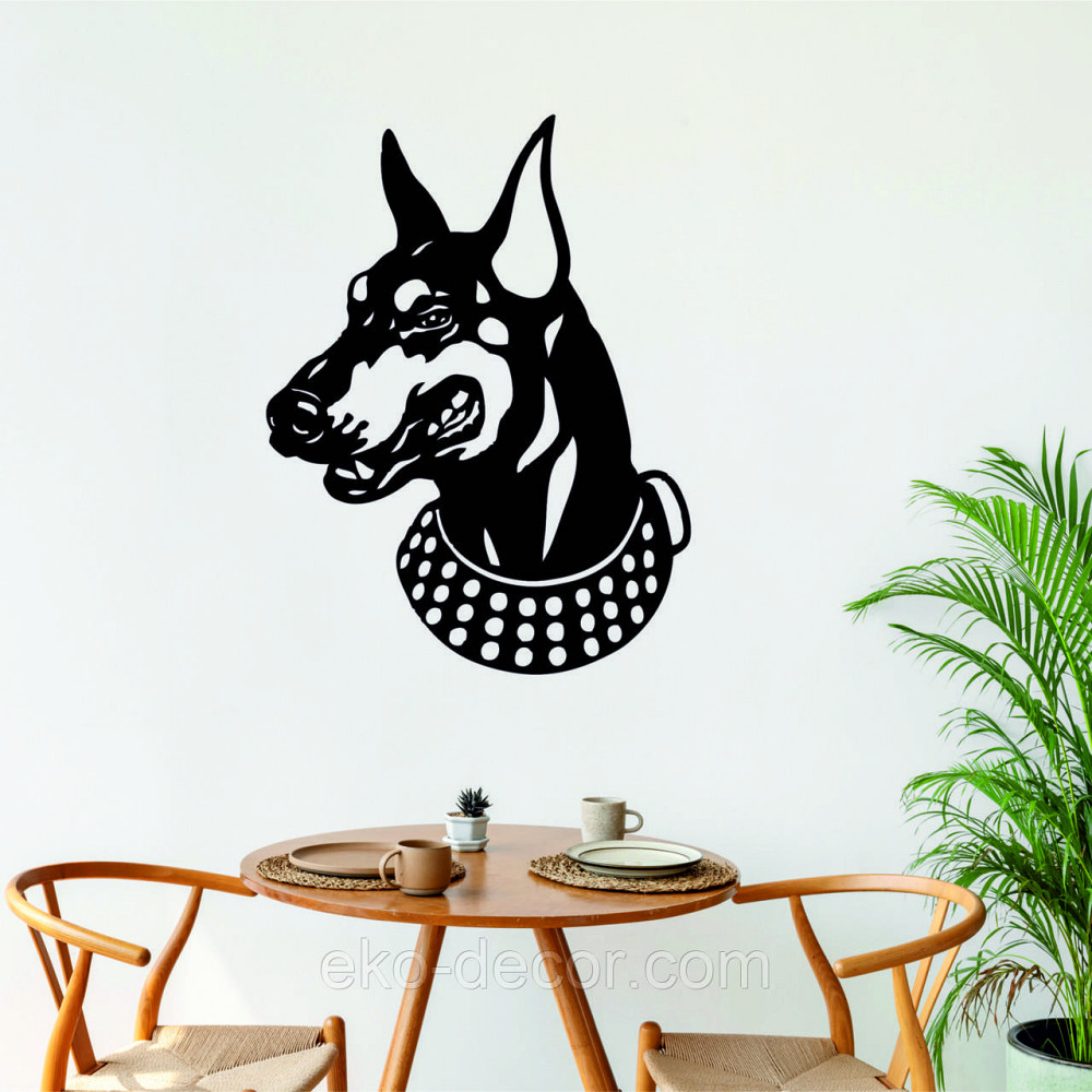 Декоративное настенное Панно «Доберман», Декор на стену 110*84 см, Черный Киев - изображение 4