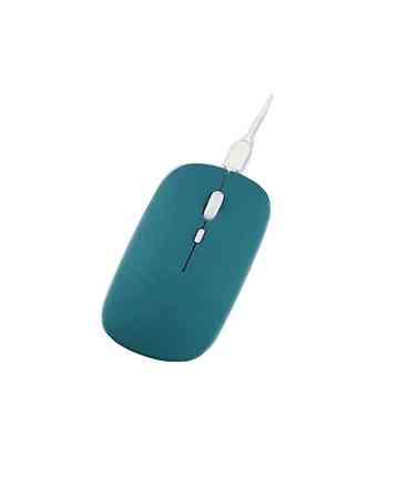 Мишка безшумна комп'ютерна, бездротова Macarone Bluetooth, USB, що перезаряджається, Салатова Запоріжжя