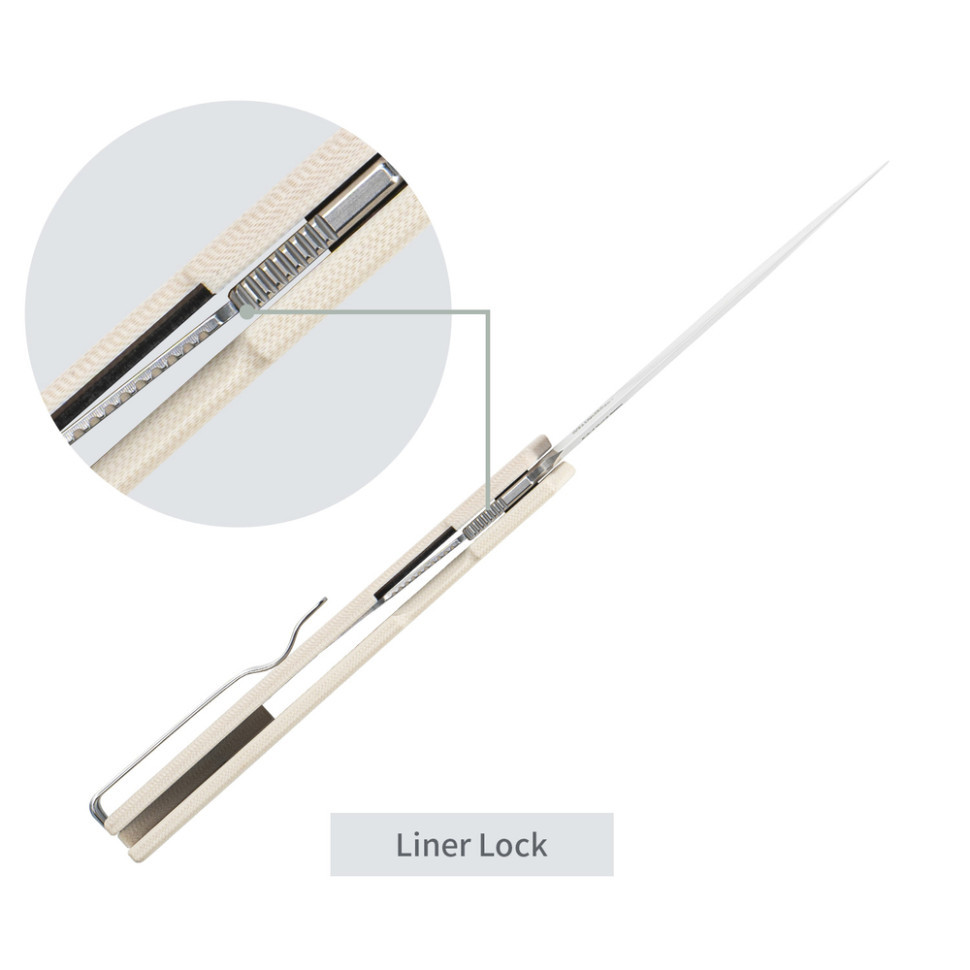 Ніж складаний SRM Gent 401LC-GT, білий Київ - фото 11