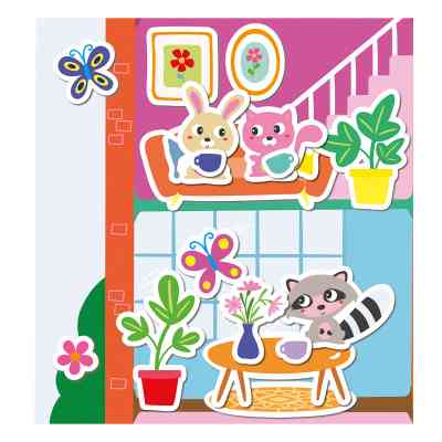 Набор для творчества Ses Creative з наліпками серії My first Затишний будинок (14476S) Винница