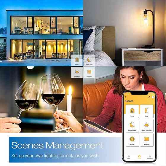Комплект умных ламп Linkind Zigbee E27 LED 9 Вт, 2 лампочки и мостовый концентратор, включая управление через приложение. Цвет Киев