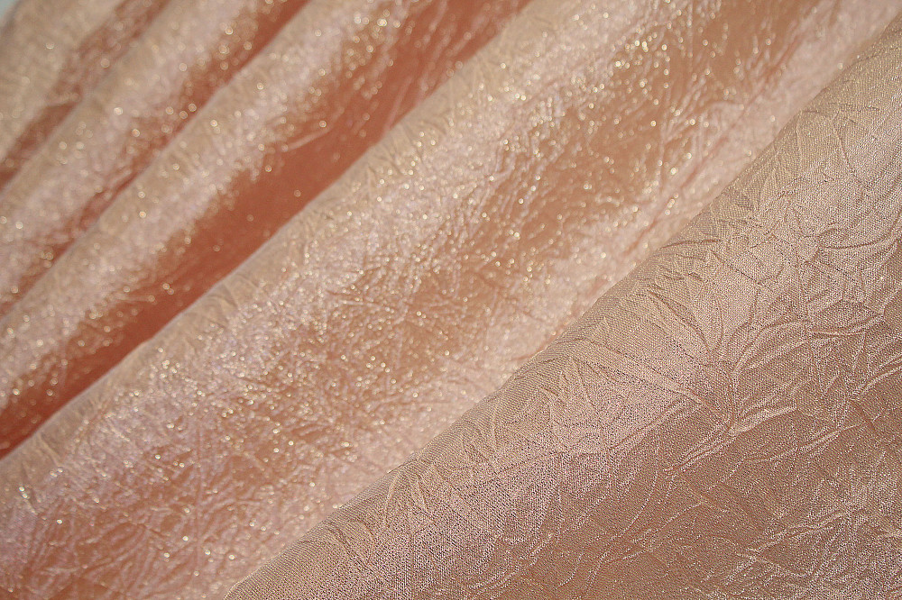 Кухонные шторы VR-Textil № 073к с ламбрекеном и подхватами персиковый с какао 260х170 см (52-0102) Киев - изображение 6