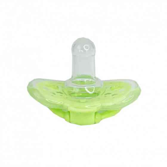 Дитяча силіконова пустушка "Салатове серце" MGZ-0517(Green) кругла Вінниця