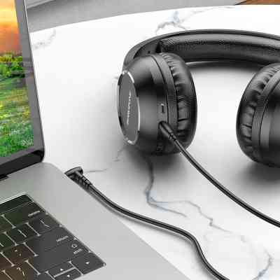 Кабель мультимедійний 3.5mm M to 3.5mm M 1.0m black BOROFONE (6974443382167) Вінниця