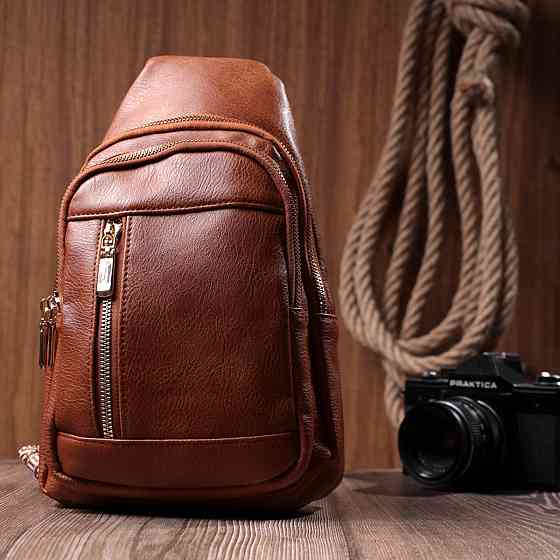 Интересная слинг сумка для женщин из экокожи Рыжий (Vintage) Киев