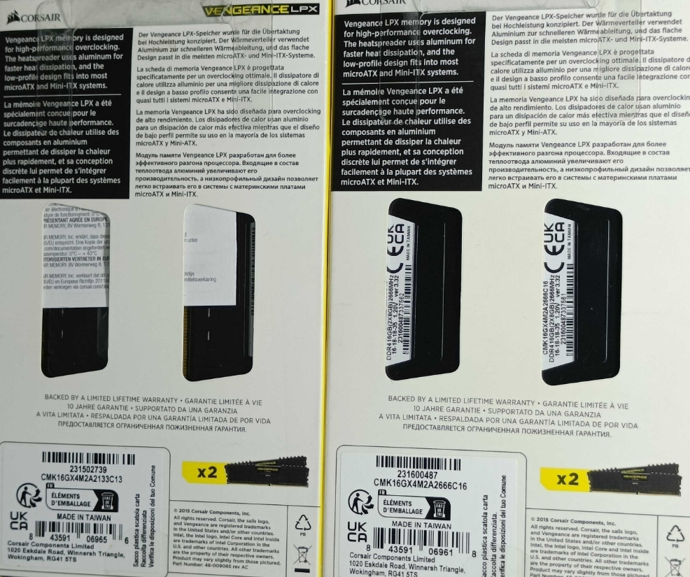 НОВАЯ Оперативная память CORSAIR Vengeance LPX 8GB 16GB 2133MHz 2666MHz. Харьков - изображение 3