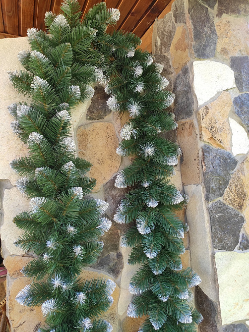 Гирлянда хвойная искусственная «Снежная Королева» 2.7 м декоративная елочная ветка Киев - изображение 5