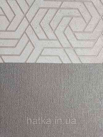 Шпалери вінілові на флізелін Marburg City glam метрові однотонні структурні в точку під тканину сріблясті Київ