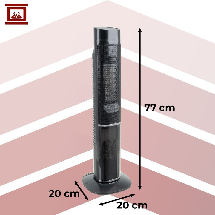 Електричний обігрівач колонний з ефектом полум'я Kaminer (26401) 2000 Вт Нововолинськ - фото 9