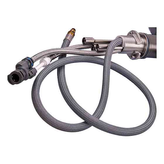 Кухонный смеситель Zerix LUX-024 Graphite с выдвижной лейкой из нержавеющей стали на две воды (ZX5557) Харьков