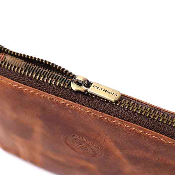 Практична ключниця на два відділення з матової натуральної шкіри Tony Perotti 20837_1 (3350 whisky) Світло-коричневий Київ