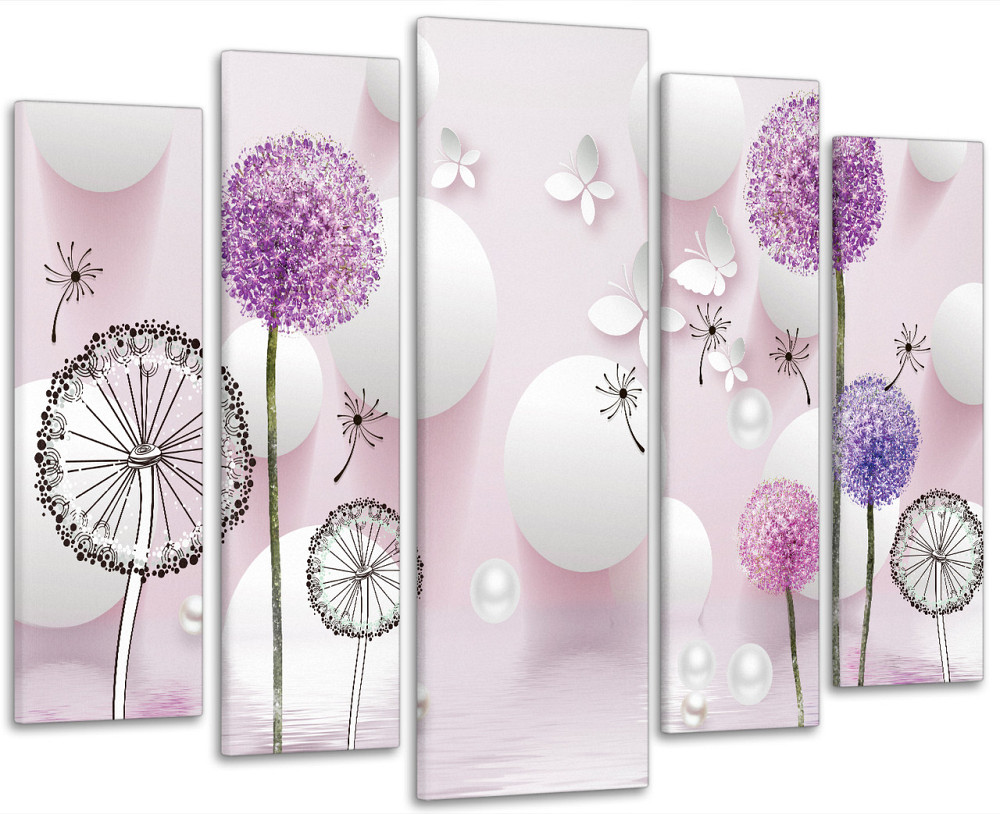 Модульна картина у вітальню/спальню Ніжні квіти    LM014_5 110x160 см Київ - фото 1