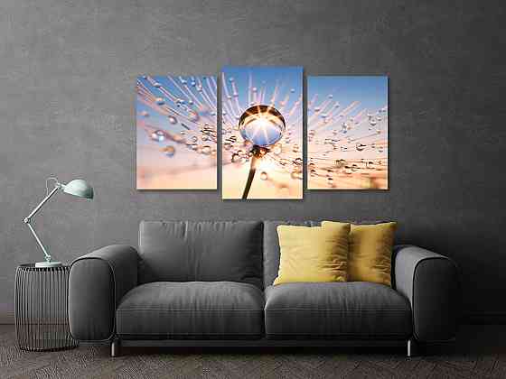 Модульная картина в гостиную / спальню Каплі води  Art-667_3 100x150 см Киев