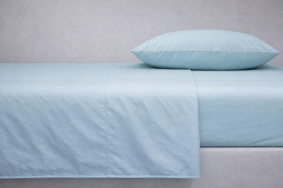 Підковдра на блискавці Ecotton Євро двоспальний 210х220 см із сатину однотонний блакитний Aqua Grey Коломия