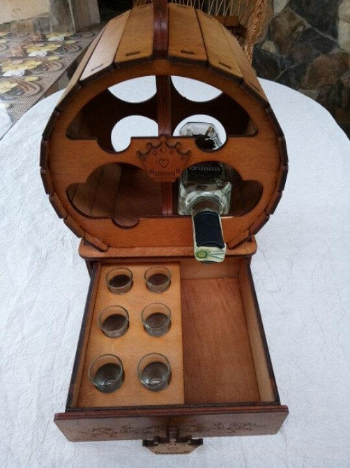 Міні бар «Бочка» із чарками В-017 Київ - фото 7