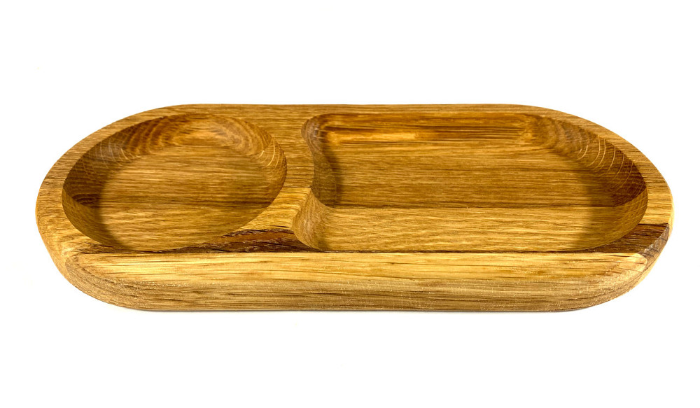 Деревʼяна тарілка овальна з натурального дерева для закусок, закусочна тарілка 20х10х2 см Кам'янець-Подільський - фото 4