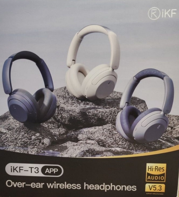 ANC Оригинальные hifi полноразмерные беспроводные наушники IKF-T3 шумодав. Киев - изображение 4