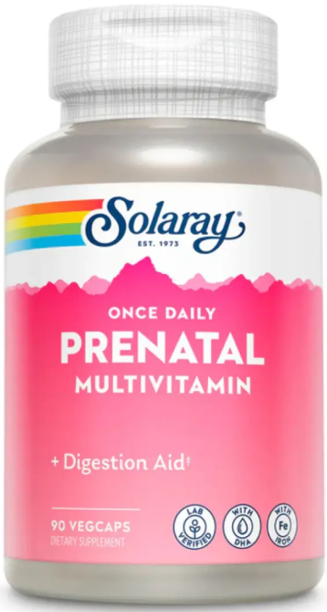 Мультивітаміни для вагітних Solaray Once Daily Prenatal MultiVita 90 vcaps Київ - фото 1