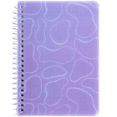 Блокнот Axent на спирали B6 80 листов, клетка, пластиковая обложка, фиолетовый (8463-1-A) Винница