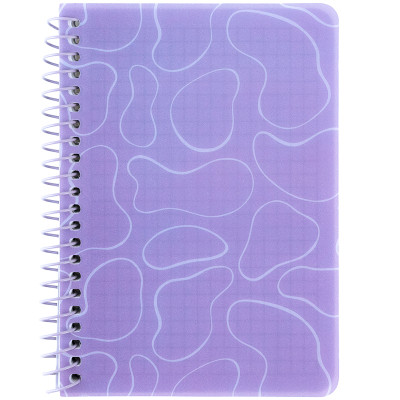 Блокнот Axent на спирали B6 80 листов, клетка, пластиковая обложка, фиолетовый (8463-1-A) Винница - изображение 1