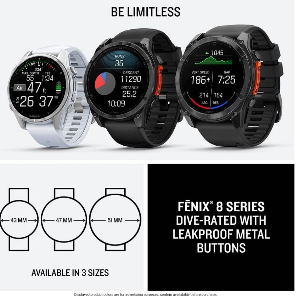 Смарт-Часи Garmin Fenix 8- 51 mm, Solar, Sapphire. Київ - фото 1