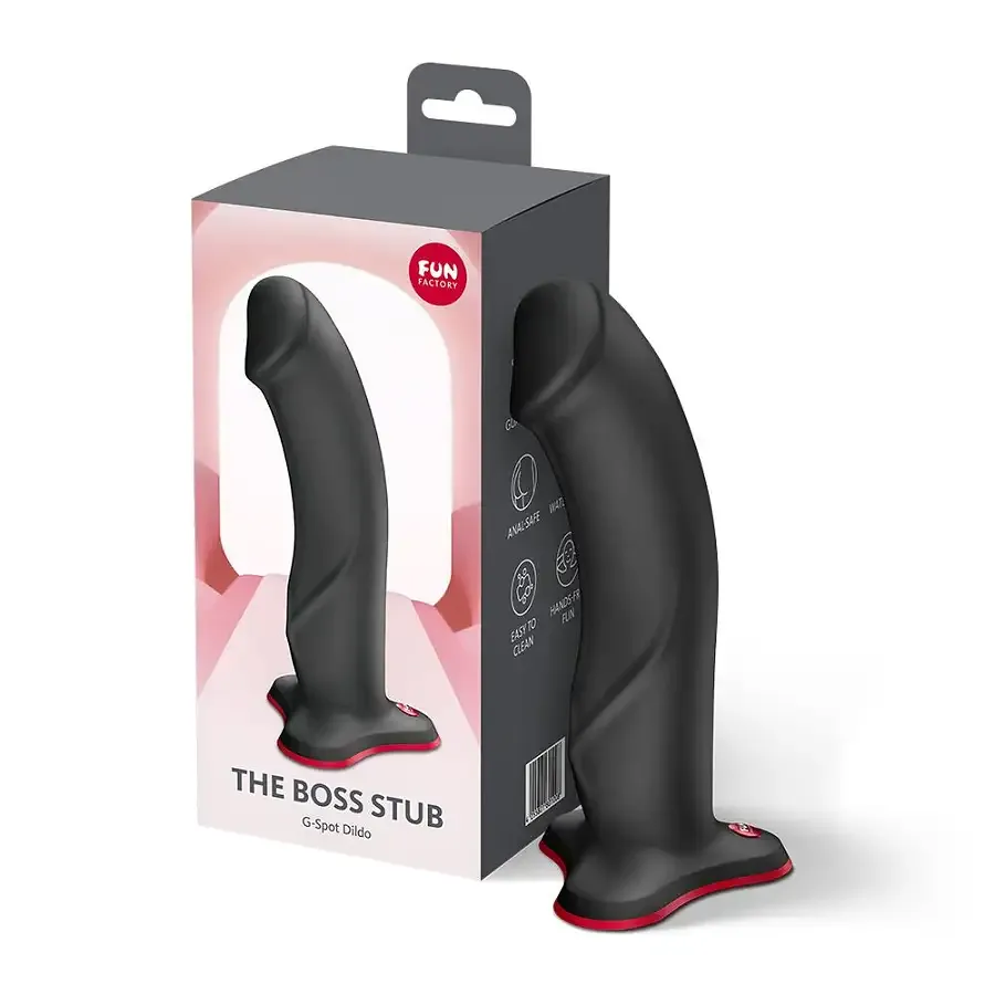 Фаллоимитатор Fun Factory THE BOSS STUB Black, реалистичная текстура, длина 17,9 см, диаметр 4,1 см Львов - изображение 4
