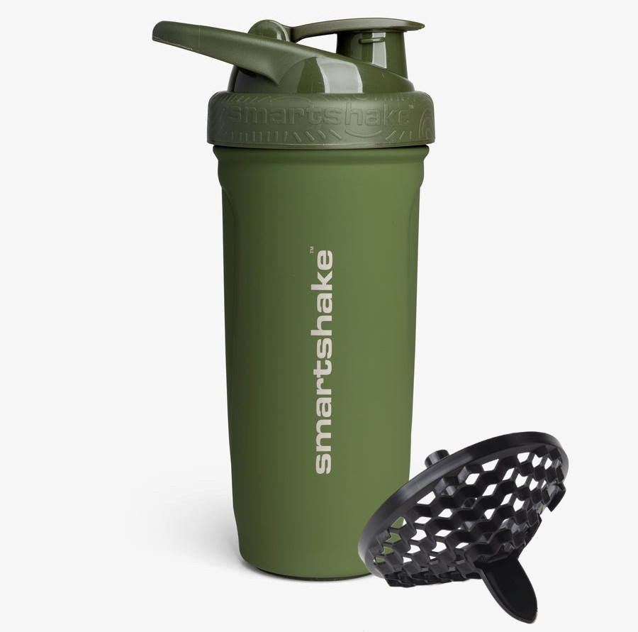 Шейкер спортивний SmartShake металевий Reforce Stainless Steel 30oz/900ml Army Green Луцк - изображение 1