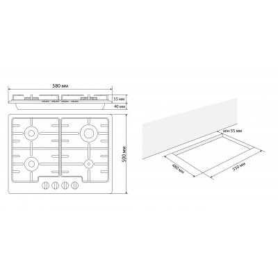 Варочная поверхность Eleyus GRACIA 60 BL EF Винница - изображение 7