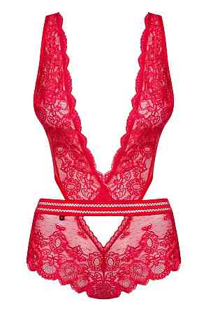 Мереживне боді Obsessive 853-TED-3 Teddy червоне, L-XL Sex Aura Київ