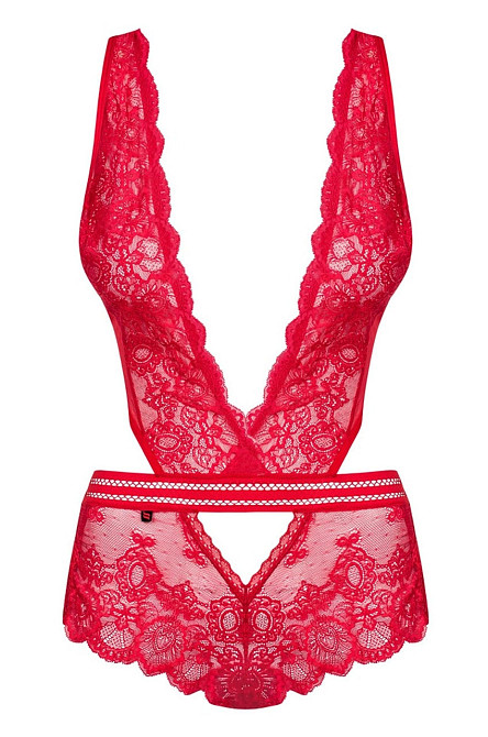 Мереживне боді Obsessive 853-TED-3 Teddy червоне, L-XL Sex Aura Київ - фото 3