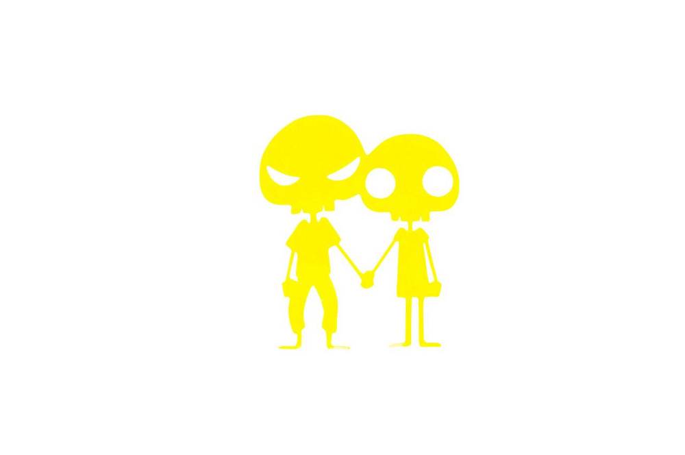 Наклейка декор SKELETON (11х10м, жовта) (#HQ684) Мукачево - фото 1