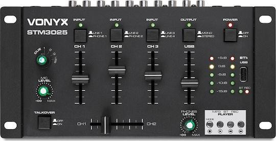 Vonyx 172.970 STM3025 4-канальний мікшер з USB, MP3, Bluetooth — DJ обладнання Рівне - фото 1