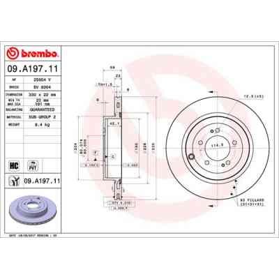 Тормозной диск Brembo 09.A197.11 Винница