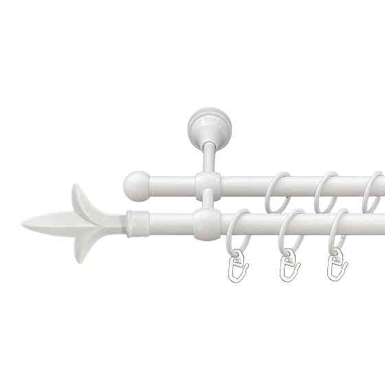 Карниз Orvit Лілія металевий дворядний литий Арктіс 16\16 мм 300 см (00-00016133) Львів