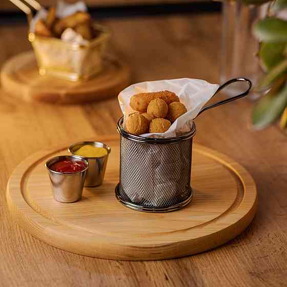 Zhongjing Корзина сервировочная для картофеля фри и снеков 9×9×9 см Черная HP-19-5-B Коломия