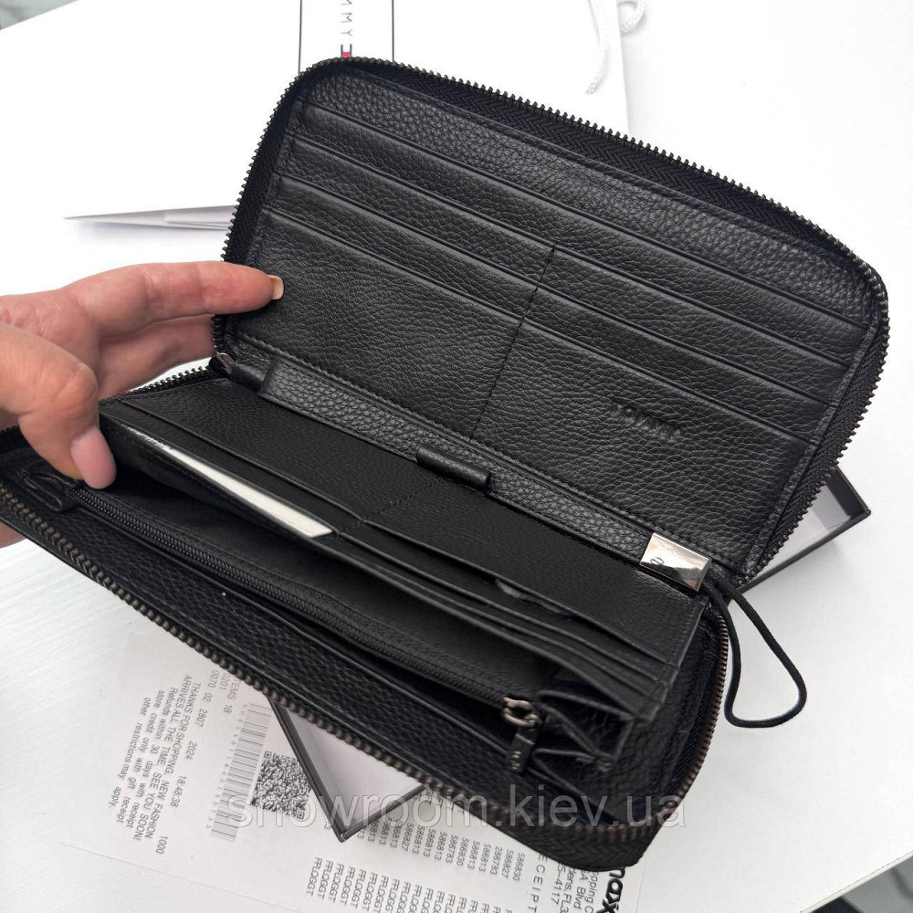 Шкіряний брендовий функціональний клатч TH (6615) Київ - фото 9