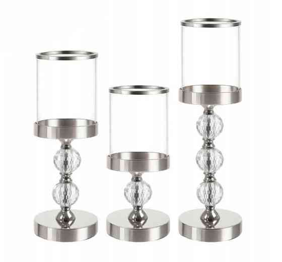 Набір з 3 різних підсвічників гламурних з аксесуарами Ruhhy (22314) Нововолинськ