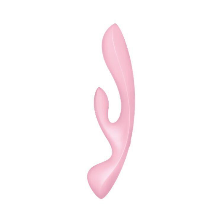 Двусторонний вибратор-кролик Satisfyer Triple Oh Pink, 3 мотора, рукоятка-массажер Sex Aura Киев - изображение 2
