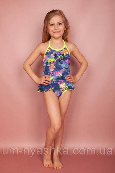 Купальник детский сдельный с ЛОЛ с бантиком и рюшами 98, 110, 122 Кривий Ріг - фото 3